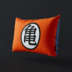 Almohada Pixoes SoftKumo Dragon Ball Kanji Kame color naranja y azul de 40x60 cm