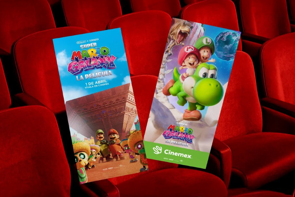 Promocionales Cinemex Mario Galaxy Postales