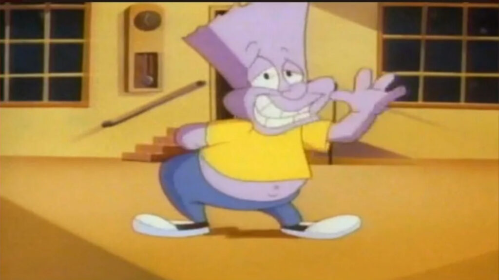 Televisión retro rodeada de elementos de animación y cultura pop para ilustrar un artículo sobre referencias a Los Simpson en otras series.